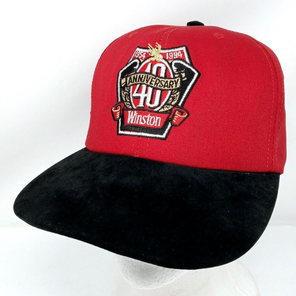 Vintage Winston Cigarettes 40th Anniversary Snapback Hat 1954-1994 Made In USA